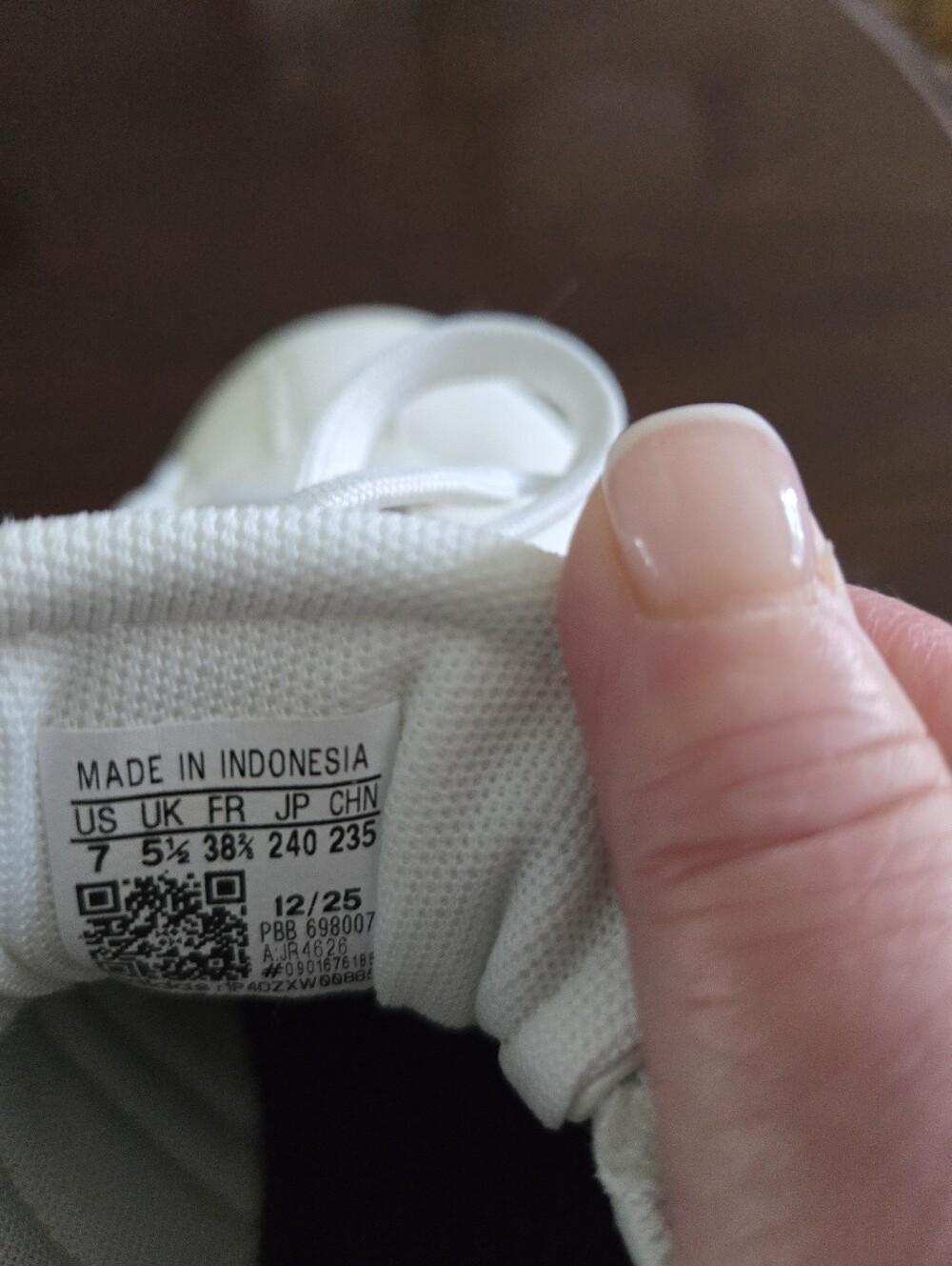 adidas White Low-Top Sneakers with Gum Sole - Picture 6 of 7